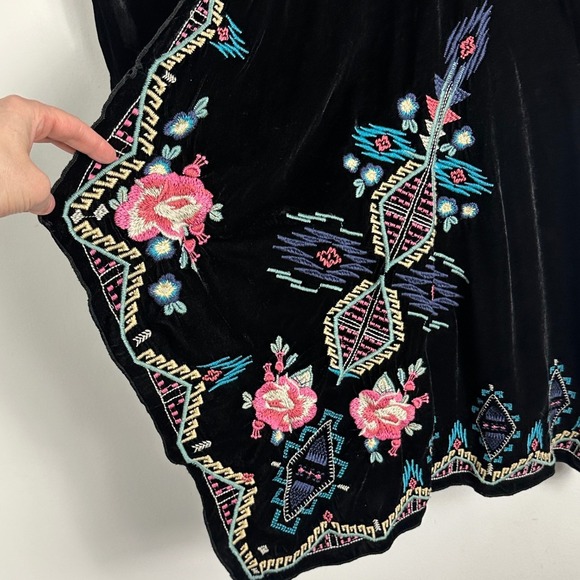 Johnny Was Silk Velvet Burnout Duster Kimono Sweater Jacket Boho Embroidery Sz S - Picture 8 of 16